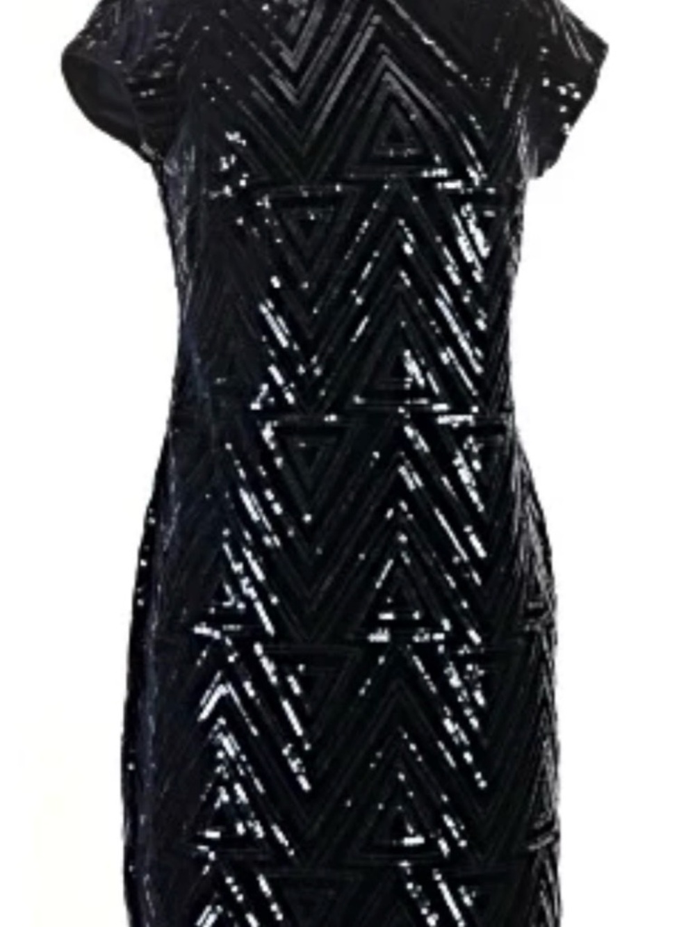 Eliza J Navy Sequin Midi Shift Dress, like new, size 6